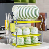 Premium Quality 3 Layer Dish Rack For Kitchen.